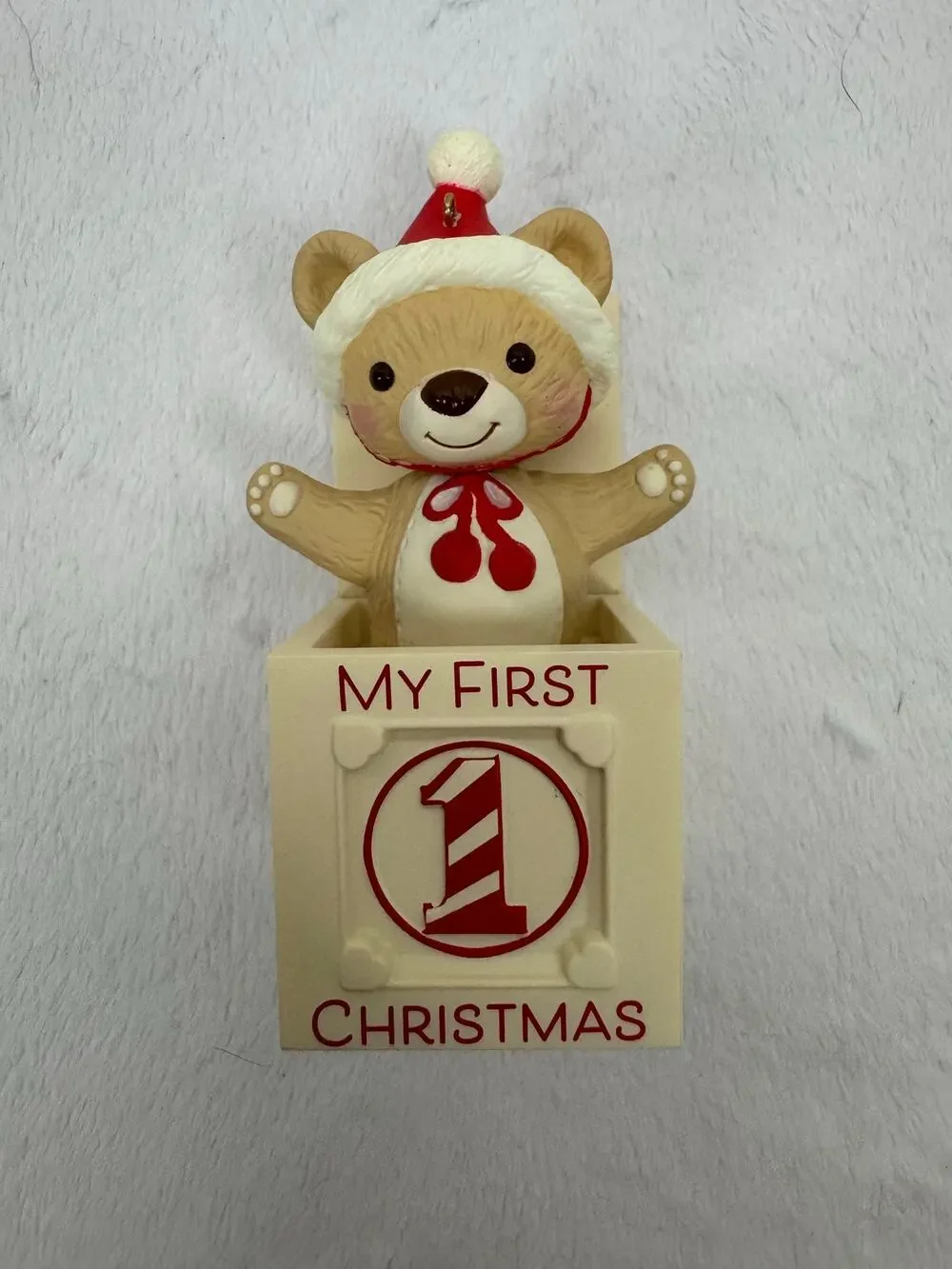 2019  Hallmark Keepsake My First Christmas Teddy Bear Ornament with box